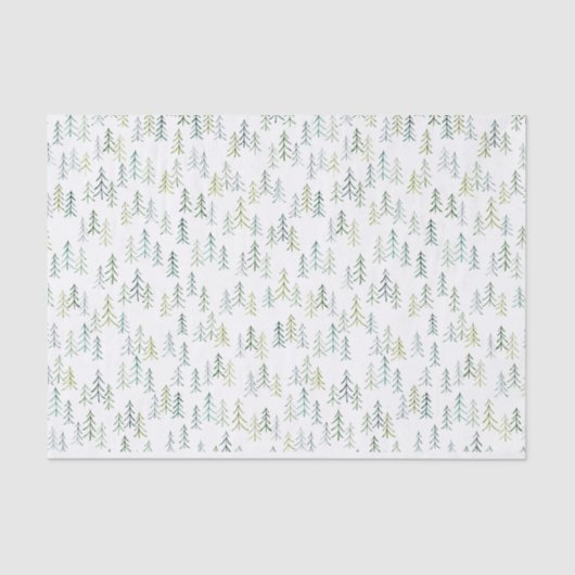 Weihnachtsbaum Illustration Wasserfarbe  Seidenpapier (Vorderseite)