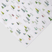 Weihnachtsbaum Illustration Wasserfarbe Seidenpapier (Ausschnitt)