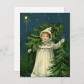 Weihnachtsbaum-Illustrationskarte Feiertagskarte (Vorne/Hinten)