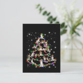 Weihnachtsbaum im Beagle mit leuchtendem Licht bed Dankeskarte (Stehend Vorderseite)