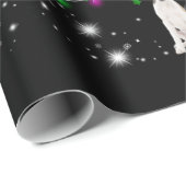 Weihnachtsbaum im Beagle mit leuchtendem Licht bed Geschenkpapier (Rolleneckpunkt)