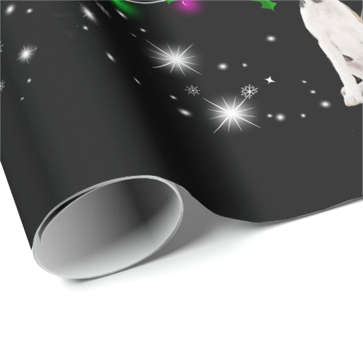 Weihnachtsbaum im Beagle mit leuchtendem Licht bed Geschenkpapier (Rolleneckpunkt)