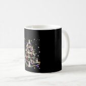 Weihnachtsbaum im Beagle mit leuchtendem Licht bed Kaffeetasse (VorderseiteRechts)