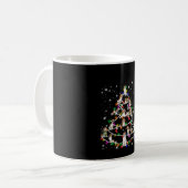 Weihnachtsbaum im Beagle mit leuchtendem Licht bed Kaffeetasse (Vorderseite Links)