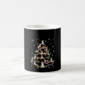 Weihnachtsbaum im Beagle mit leuchtendem Licht bed Kaffeetasse (Mittel)
