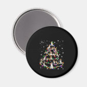 Weihnachtsbaum im Beagle mit leuchtendem Licht bed Magnet (Vorderseite/Rückseite)