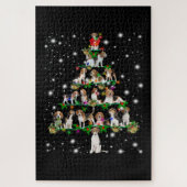 Weihnachtsbaum im Beagle mit leuchtendem Licht bed Puzzle (Vertikal)