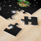 Weihnachtsbaum im Beagle mit leuchtendem Licht bed Puzzle (Seite)