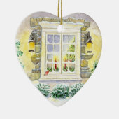 Weihnachtsbaum im Fensterdekor Keramikornament (Rechts)