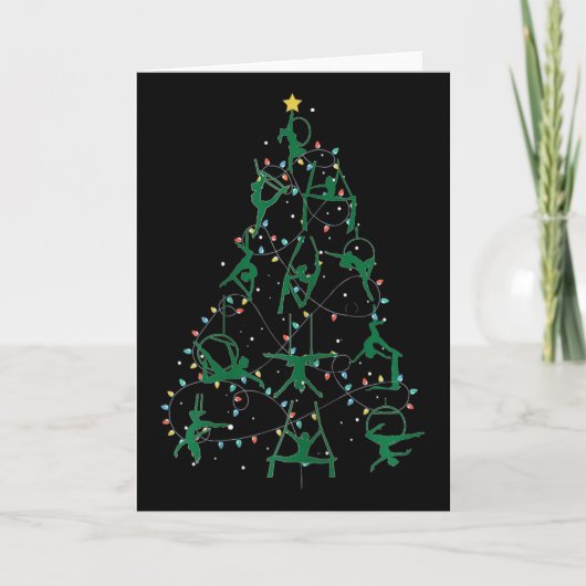 Weihnachtsbaum im Flugbild Karte (Vorderseite)