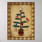 Weihnachtsbaum im Folk Art Stil | Prim Poster (Vorne)
