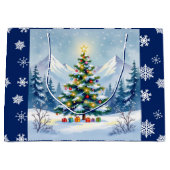 Weihnachtsbaum im Foto der Berge Große Geschenktüte (Vorderseite)