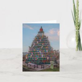 Weihnachtsbaum im Hafen von Block Island, RI Ankündigung