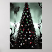 Weihnachtsbaum im Horror | Art der AI Poster (Vorne)