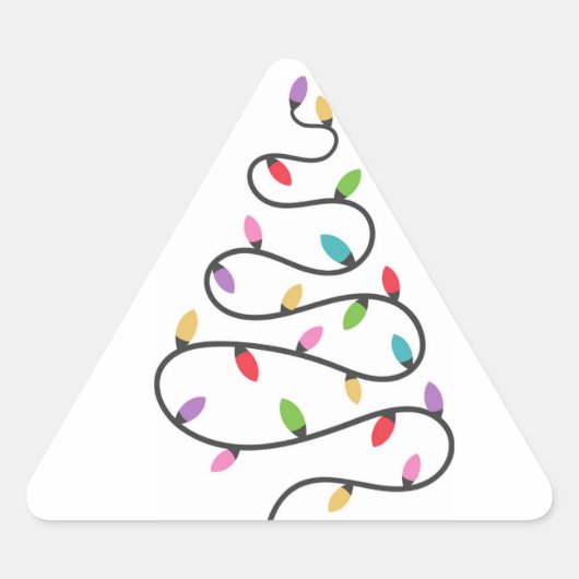 Weihnachtsbaum im Licht Dreieckiger Aufkleber (Vorderseite)