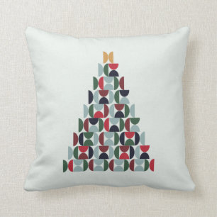 Weihnachtsbaum im Mid-Century-Stil Kissen