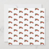 Weihnachtsbaum im Roten Auto-Wanderurlaub Ankündigung (Rückseite)