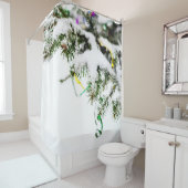 Weihnachtsbaum im Schnee Duschvorhang (Beispiel)