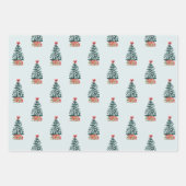 Weihnachtsbaum im Schnee Geschenkpapier Set (Vorderseite 3)