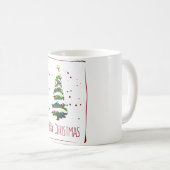 Weihnachtsbaum im Schnee, Grußkarte 2022 Kaffeetasse (VorderseiteRechts)