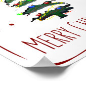 Weihnachtsbaum im Schnee, Grußkarte 2022 Poster (Ecke)