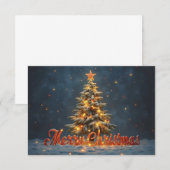 Weihnachtsbaum im Schnee mit warmen Lichtern (Vorne/Hinten)