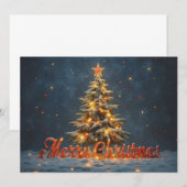 Weihnachtsbaum im Schnee mit warmen Lichtern (Vorne/Hinten)