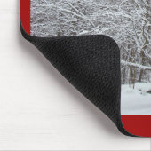 Weihnachtsbaum im Schnee Mousepad (Ecke)