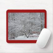 Weihnachtsbaum im Schnee Mousepad (Mit Mouse)