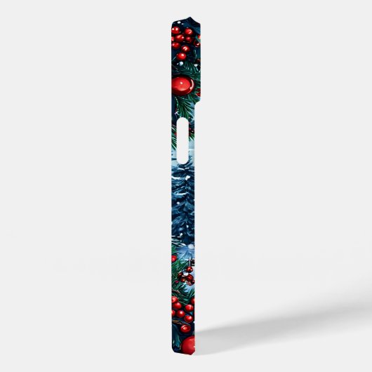 Weihnachtsbaum im Schneegebiet Case-Mate iPhone Hülle (Rückseite / Rechts)