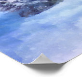 Weihnachtsbaum im Schneewald Poster (Ecke)