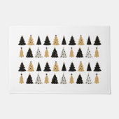 Weihnachtsbaum im Schwarz-Gold-Stil Fußmatte (Vorderseite)