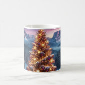 " Weihnachtsbaum im Snowy Mountain Wonderland Kaffeetasse (Mittel)