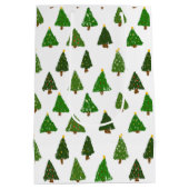 Weihnachtsbaum im Stil von Kinderzeichnungen Mittlere Geschenktüte (Rückseite)