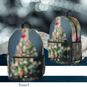 Weihnachtsbaum im Vintagen Stil Bedruckter Rucksack