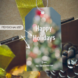 Weihnachtsbaum im Vintagen Stil Geschenkanhänger