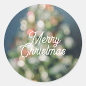 Weihnachtsbaum im Vintagen Stil Runder Aufkleber (Vorderseite)