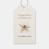 Weihnachtsbaum im Wald Geschenkanhänger (Rückseite)