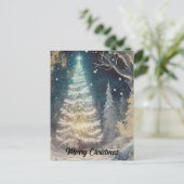 Weihnachtsbaum im Wald Postkarte (Stehend Vorderseite)