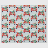 Weihnachtsbaum im Wasserfarbenzug präsentiert Kuns Geschenkpapier (Flach)