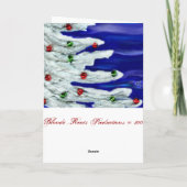 Weihnachtsbaum im Weiß Feiertagskarte (Rückseite)