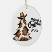 Weihnachtsbaum im Western Keramik Ornament (Rechts)