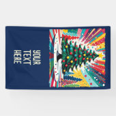 Weihnachtsbaum in abstrakter Kunst 39 - Fan Fun Banner (Horizontal)
