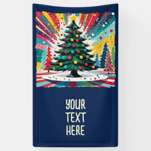 Weihnachtsbaum in abstrakter Kunst 39 - Fan Fun Banner