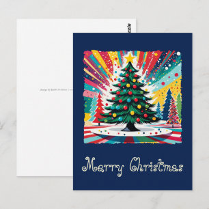 Weihnachtsbaum in abstrakter Kunst 39 - Fan Fun Postkarte