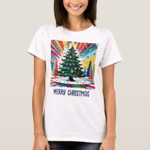 Weihnachtsbaum in abstrakter Kunst 39 - Fan Fun T-Shirt