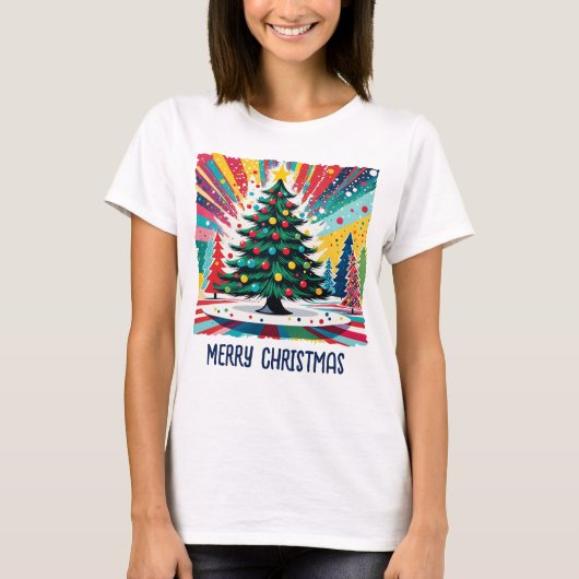 Weihnachtsbaum in abstrakter Kunst 39 - Fan Fun T-Shirt (Vorderseite)