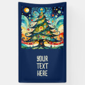 Weihnachtsbaum in abstrakter Kunst 3 - Fanspass Banner (Vertikal)