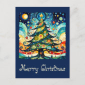 Weihnachtsbaum in abstrakter Kunst 3 - Fanspass Postkarte (Vorderseite)