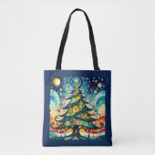 Weihnachtsbaum in abstrakter Kunst 3 - Fanspass Tasche (Vorderseite)